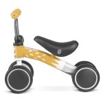 Négykerekű futóbicikli, Nukido NK-600, sárga, EVA habkerekek 14 cm, acél váz, ülésmagasság: 27 cm, puha ülés, gumírozott markolat