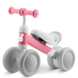   Háromkerekű futóbicikli, Ricokids, rózsaszín, EVA habkerekek 15 cm, acél váz, kormányfordulás határoló, gumírozott markolat, 12 hónapos kortól