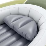 Felfújható csónak szett, Intex Seahawk 3, 295 x 137 x 43 cm, zöld, háromszemélyes, megerősített PVC, pumpával és evezőkkel (66333)